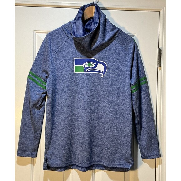 Nike Dri-Fit Women’s Seattle Seahawks Retro NFL Cowl  Turtleneck Shirt  Medium - Picture 1 of 4